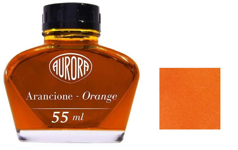 Aurora Fountain Pen Ink Bottle, 55ml, Orange