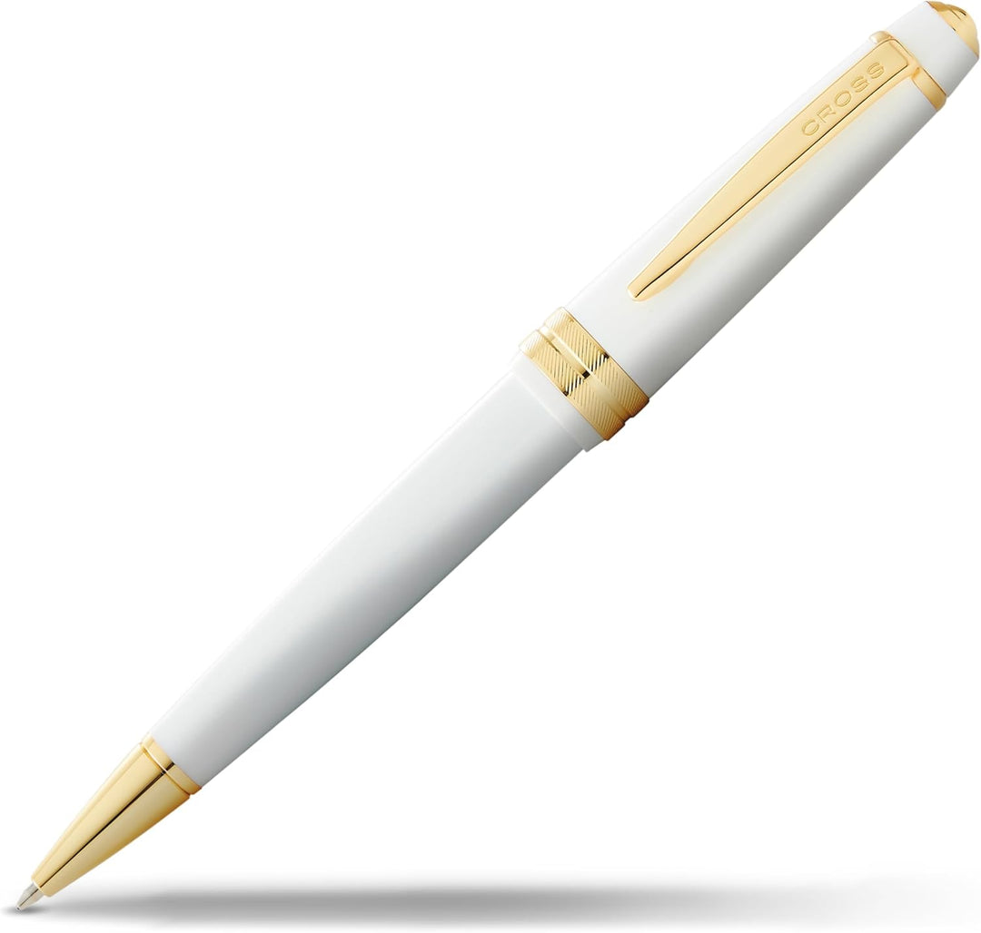 Cross Bailey Light Ballpoint Pen, Polished White & Gold