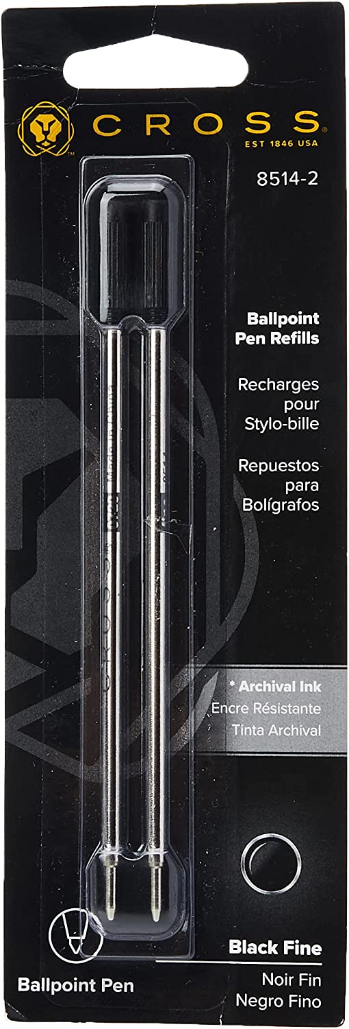 Cross Ballpoint Pen Refills, Black Fine, #8514