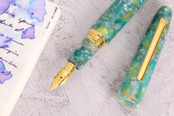 Esterbrook Estie Standard Fountain Pen, Sea Glass, Gold Trim