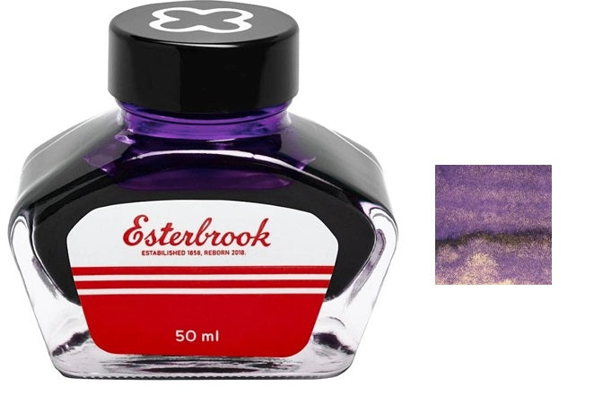 Esterbrook Fountain Pen Ink Bottle, 50ml, Lilac Shimmer