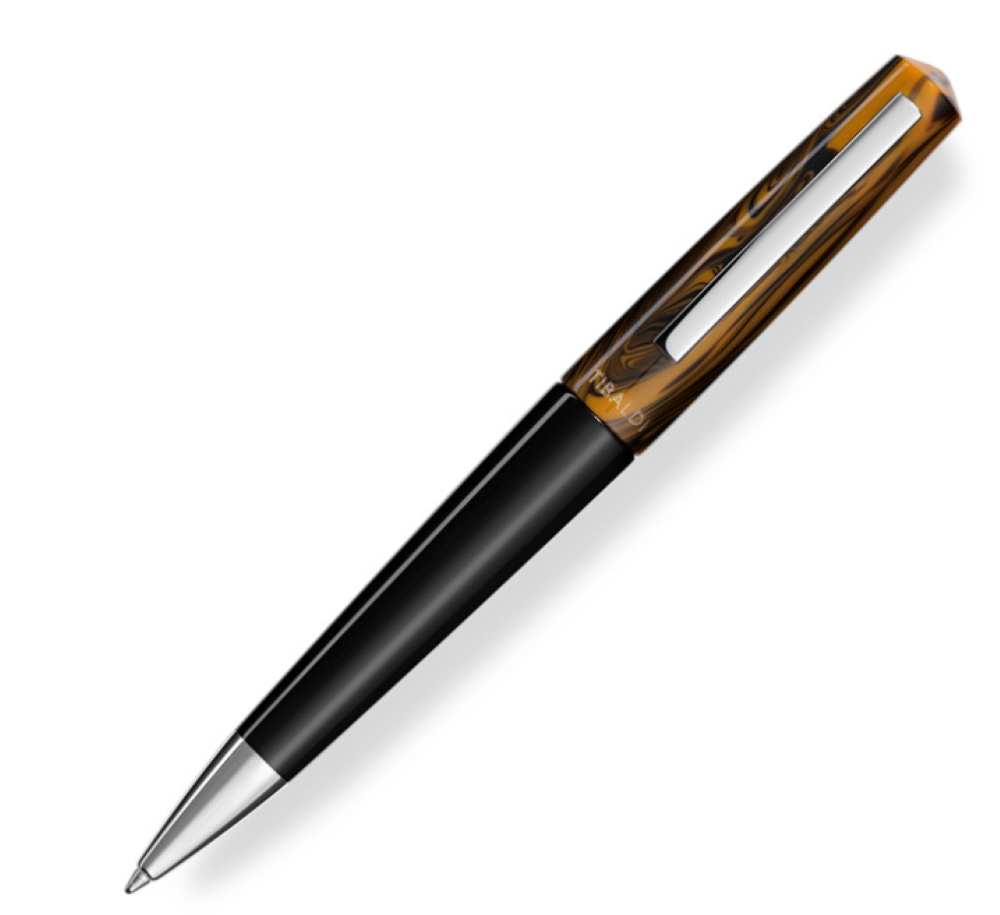 Tibaldi Infrangibile Chrome Yellow Resin Ballpoint Pen