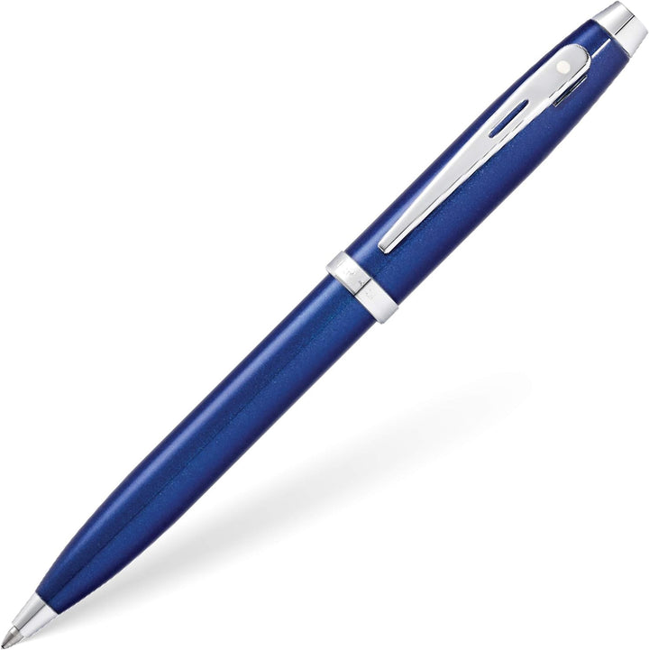 Sheaffer 100 Ballpoint Pen, Blue & Chrome, No Box