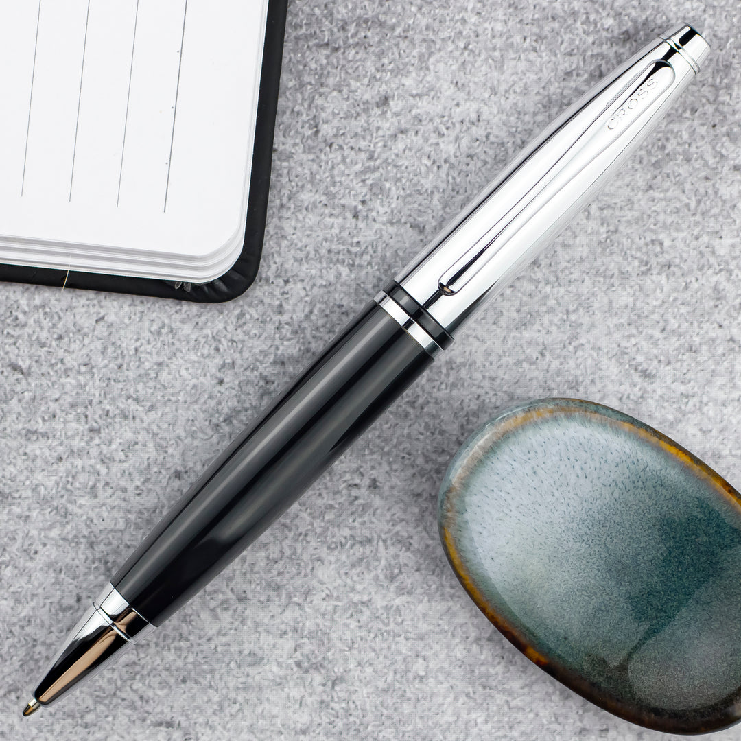 Cross Calais Ballpoint Pen, Black & Chrome