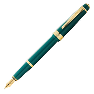 Cross Bailey Light Fountain Pen, Polished Dark Green & Gold