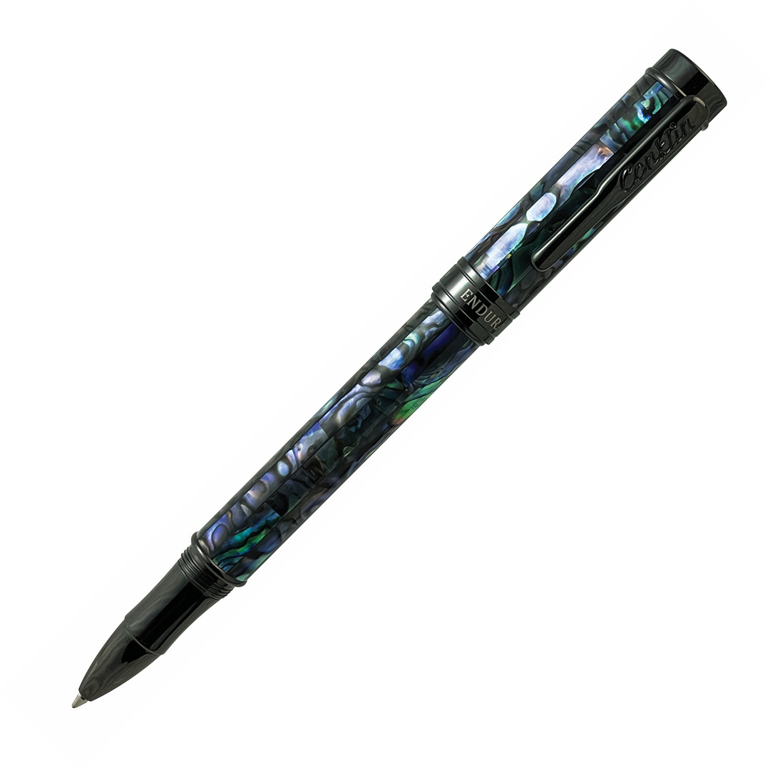 conklin-endura-abalone-rollerball-gunmetal-pen-pensavings