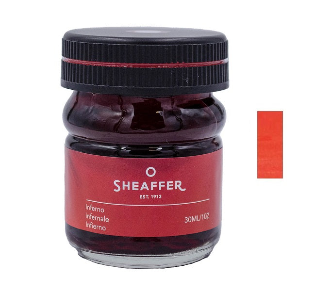 Sheaffer Intensity Fountain Pen & Ink Set, Herringbone Red, Medium Nib