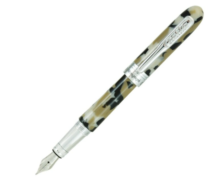 conklin-minigraph-white-satin-fountain-pen-pensavings