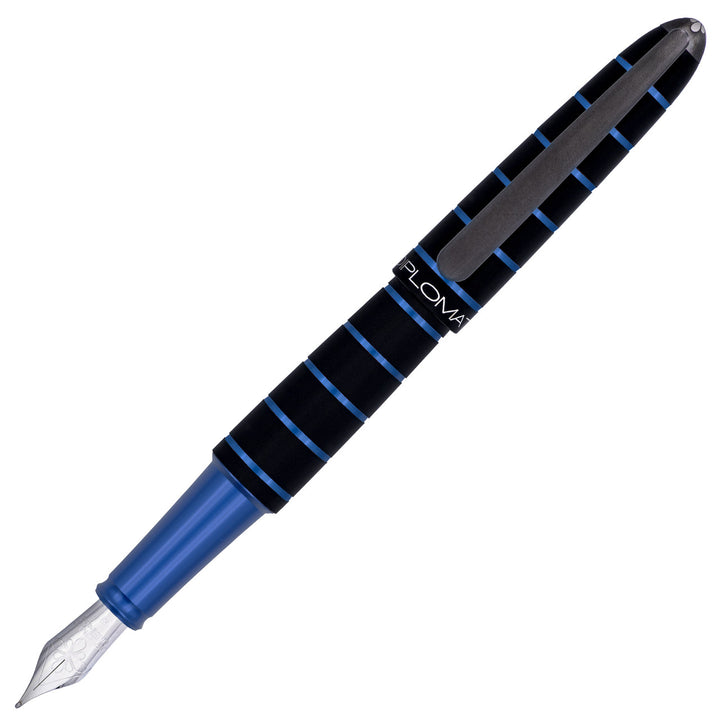 Diplomat Elox Fountain Pen Gift Set, Black & Blue
