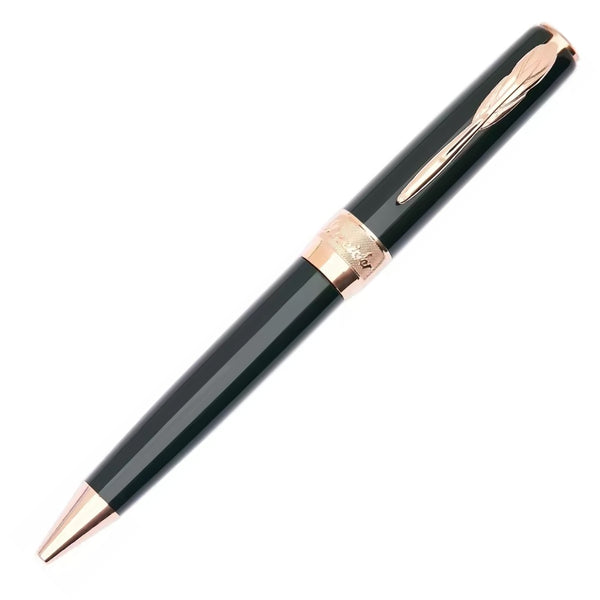 Pineider Classic Ballpoint Pen, Green & Rose Gold