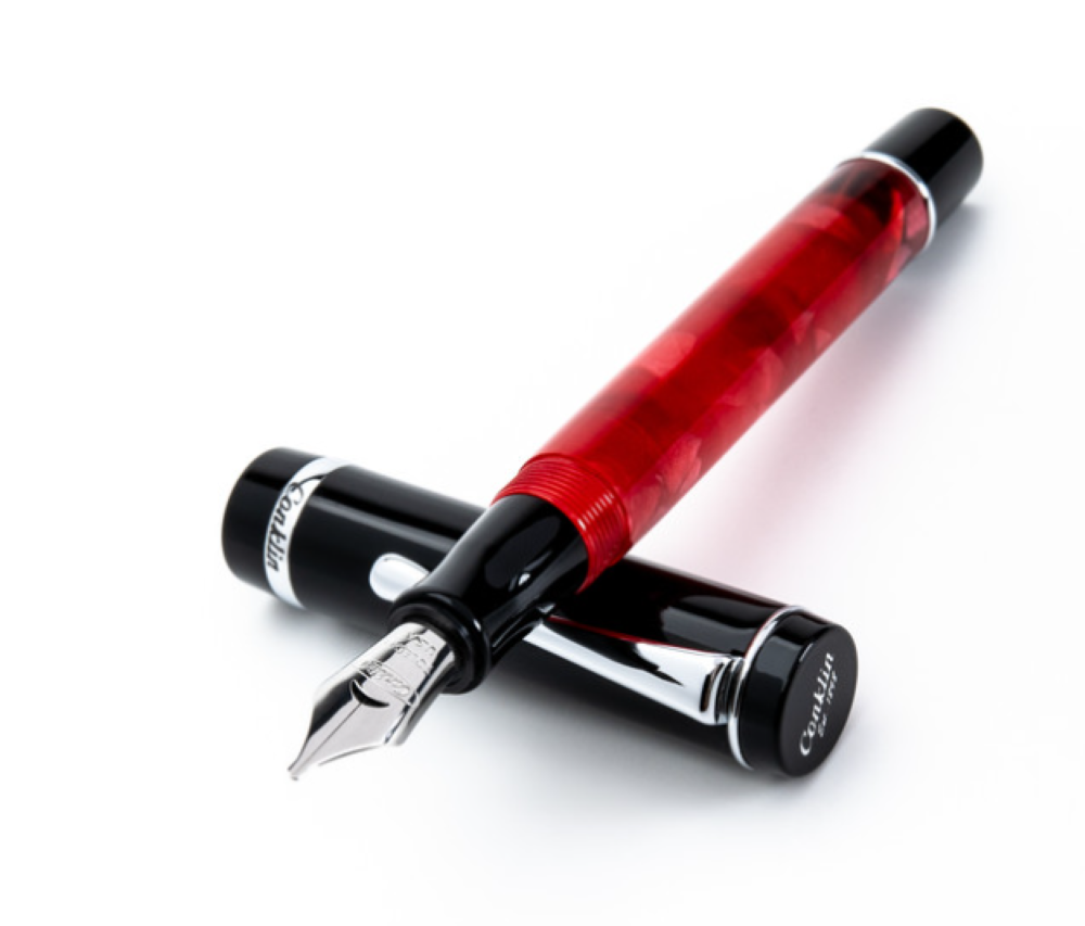 Conklin Duragraph Red Nights Fountain Pen, Medium Nib