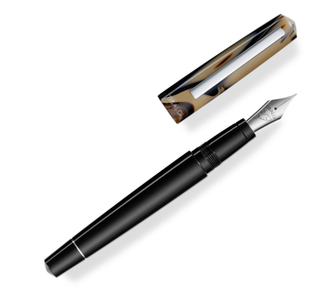 Tibaldi Infrangibile Taupe Grey Resin Fountain Pen