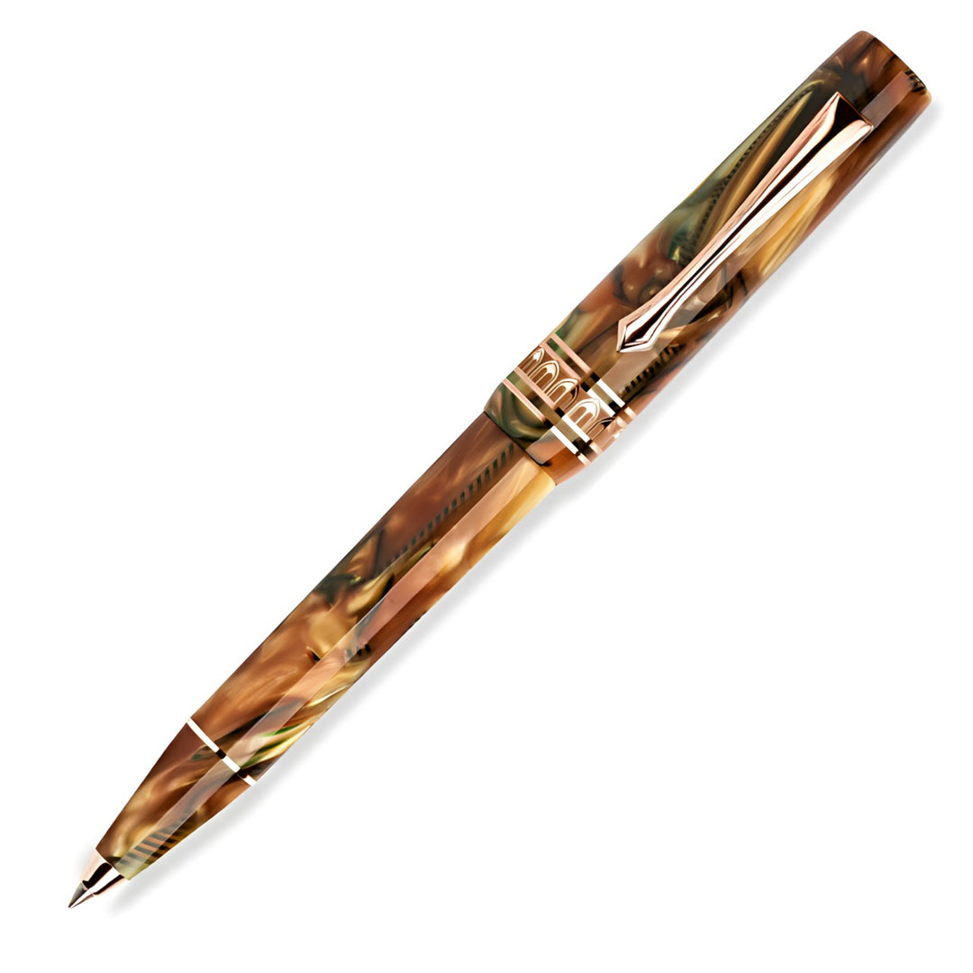 Nettuno 1911 N-E Ballpoint Pen, Anemone Orange & Gold