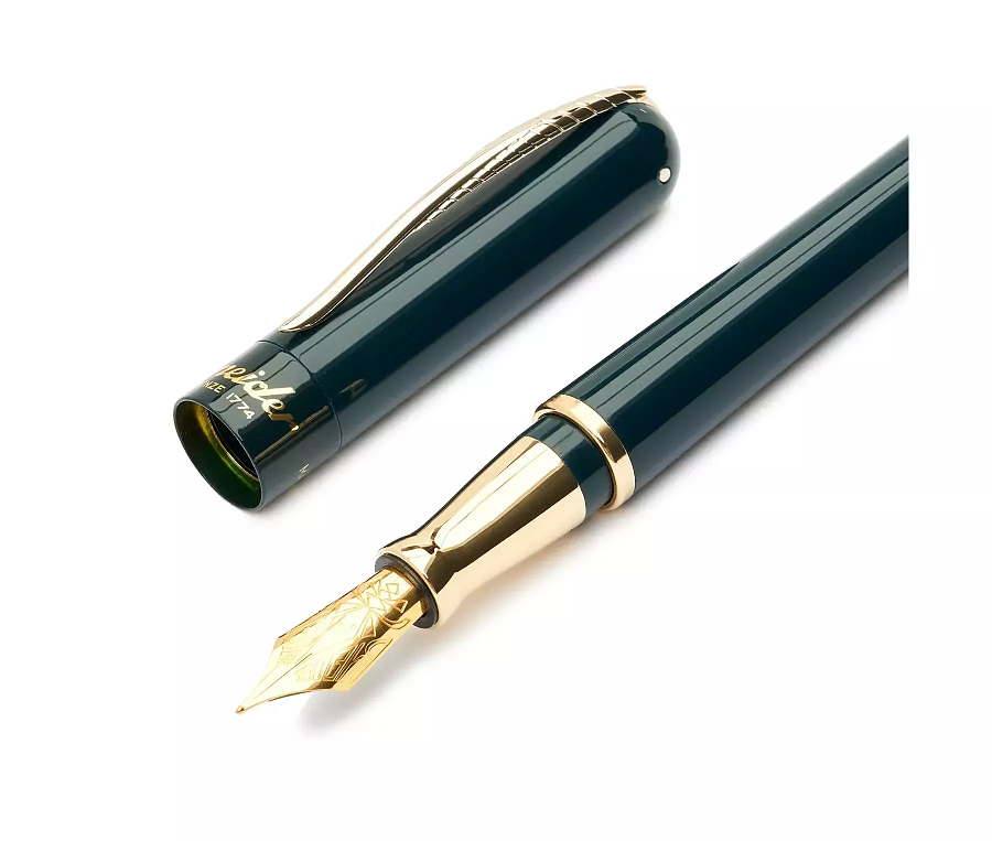 Pineider Avatar Anniversary Collection Fountain Pen, Black & Yellow Gold