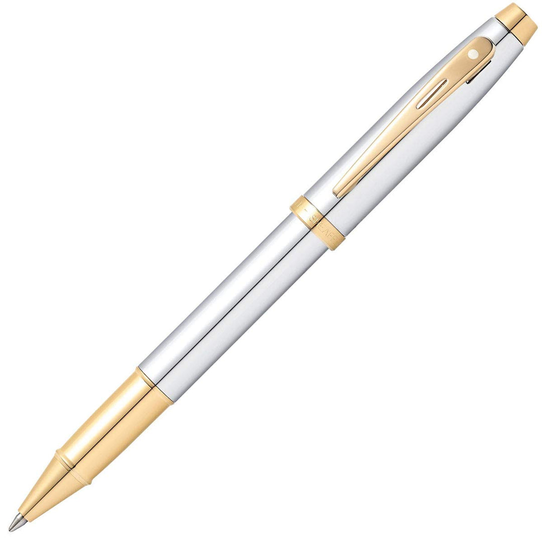 Sheaffer 100 Rollerball Pen, Chrome & Gold, No Box