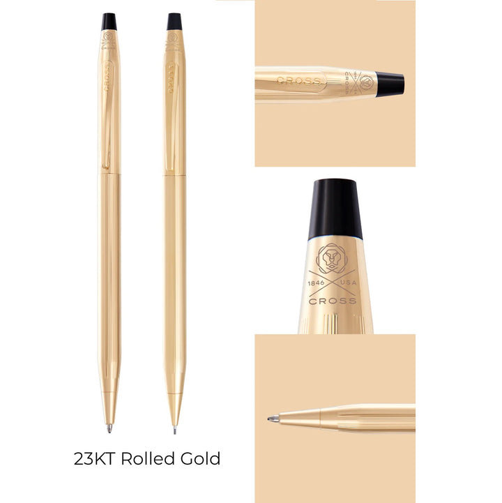 Cross Classic Century Pen & Pencil Set, 23K Gold Plated