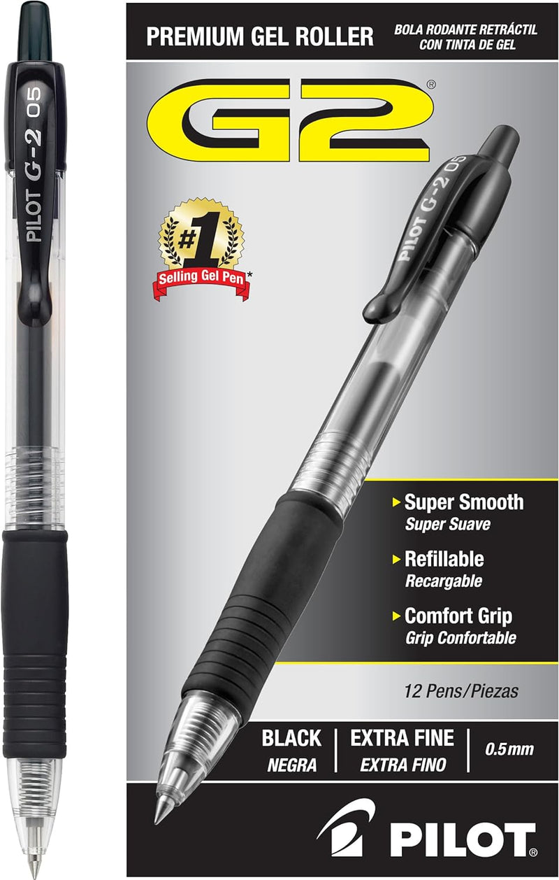 Pilot G2 Premium Rollerball Pen, Extra Fine 0.5mm, 12 Box