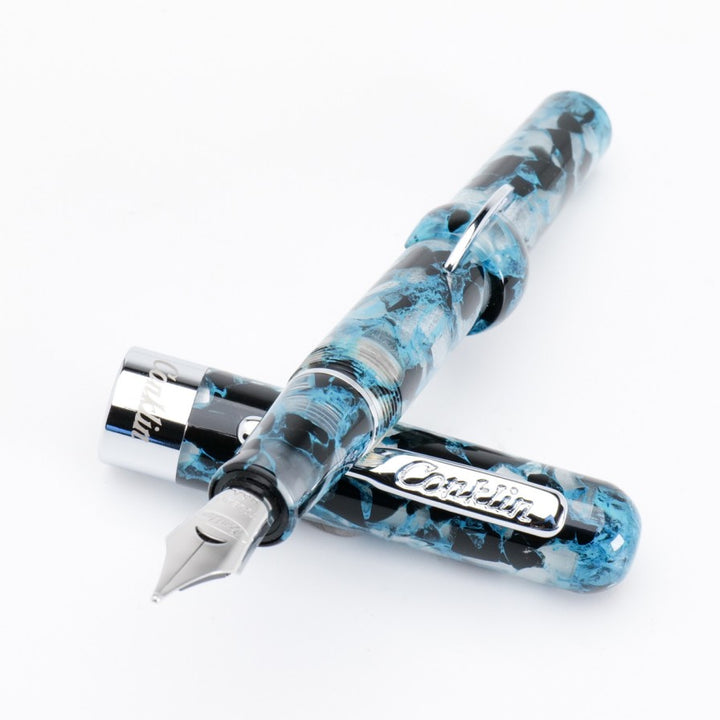 Conklin Mark Twain Crescent Filler Fountain Pen, Blue Array