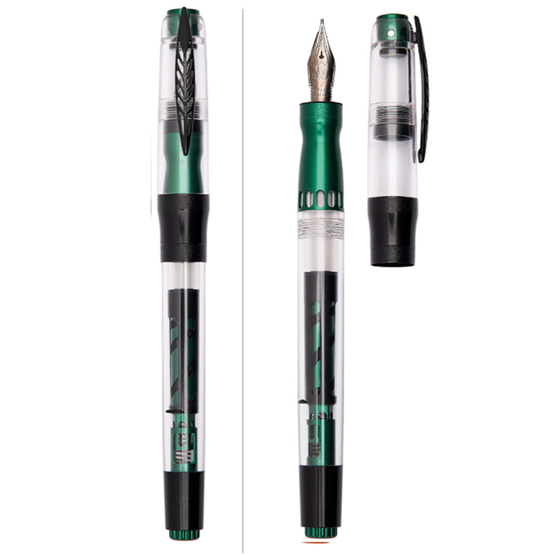 Pineider Mystery Filler Demo Fountain Pen, Green & Black