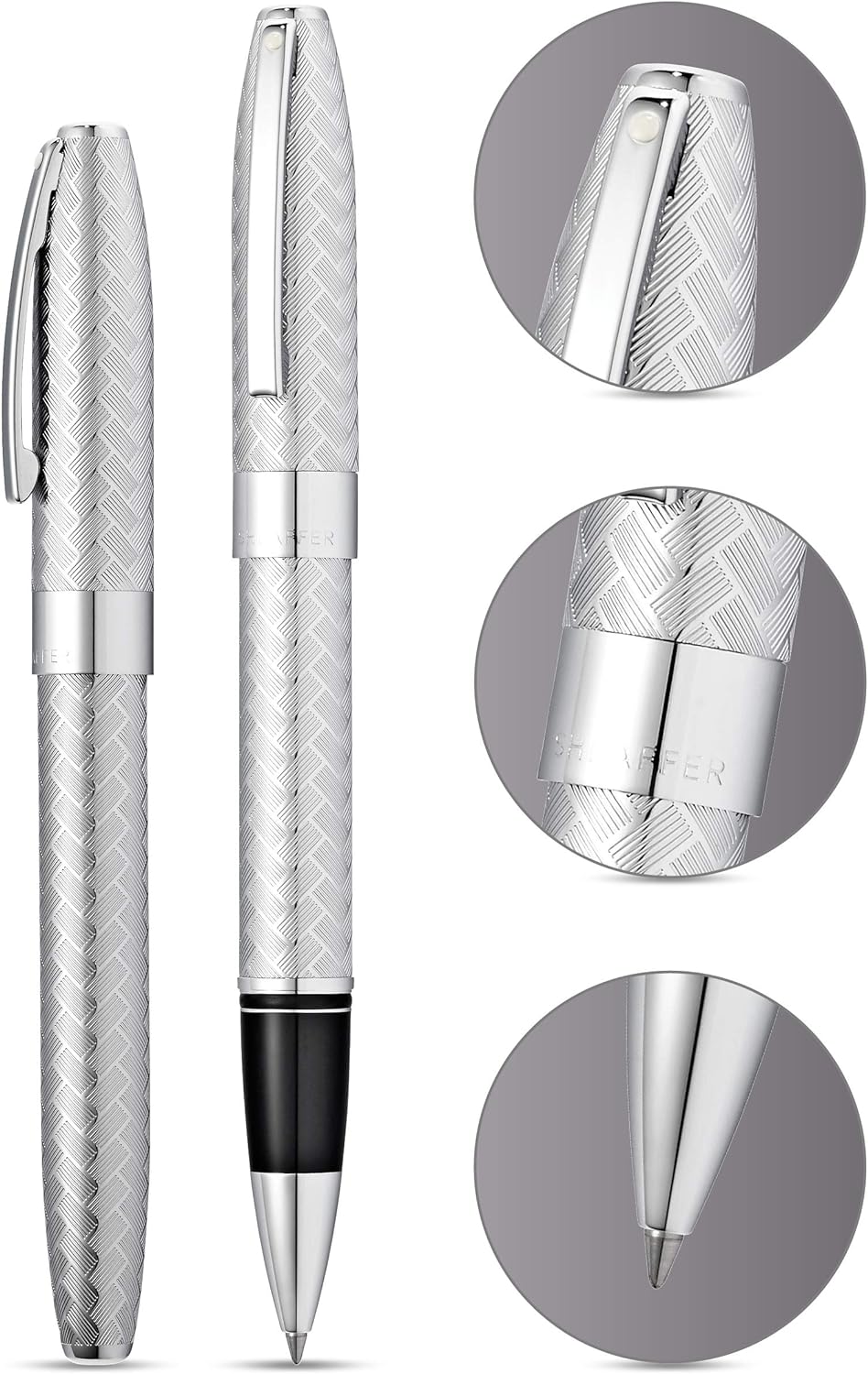 Sheaffer Legacy Herringbone Rollerball Pen, Chrome