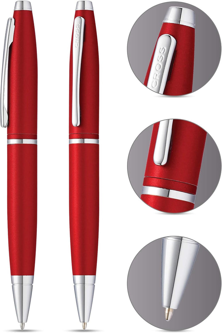 Cross Calais Ballpoint Pen, Matte Red & Chrome