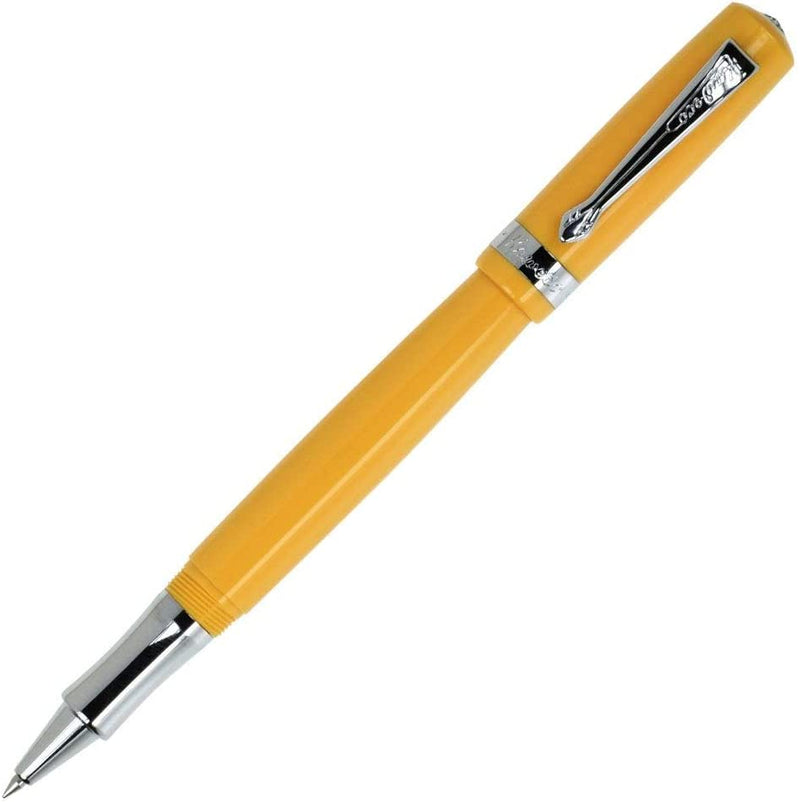 Kaweco Student Rollerball Pen, Yellow & Chrome