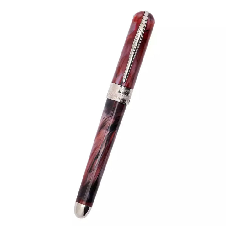 Pineider Avatar Compact Mini Fountain Pen, Red Marble