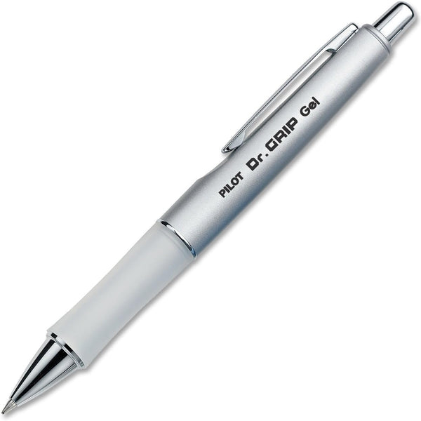 Pilot Dr Drip Limited Retractable Gel Rollerball Pen, Silver