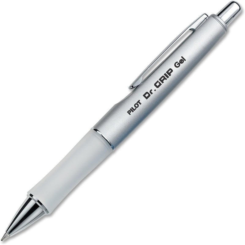 Pilot Dr Drip Limited Retractable Gel Rollerball Pen, Silver