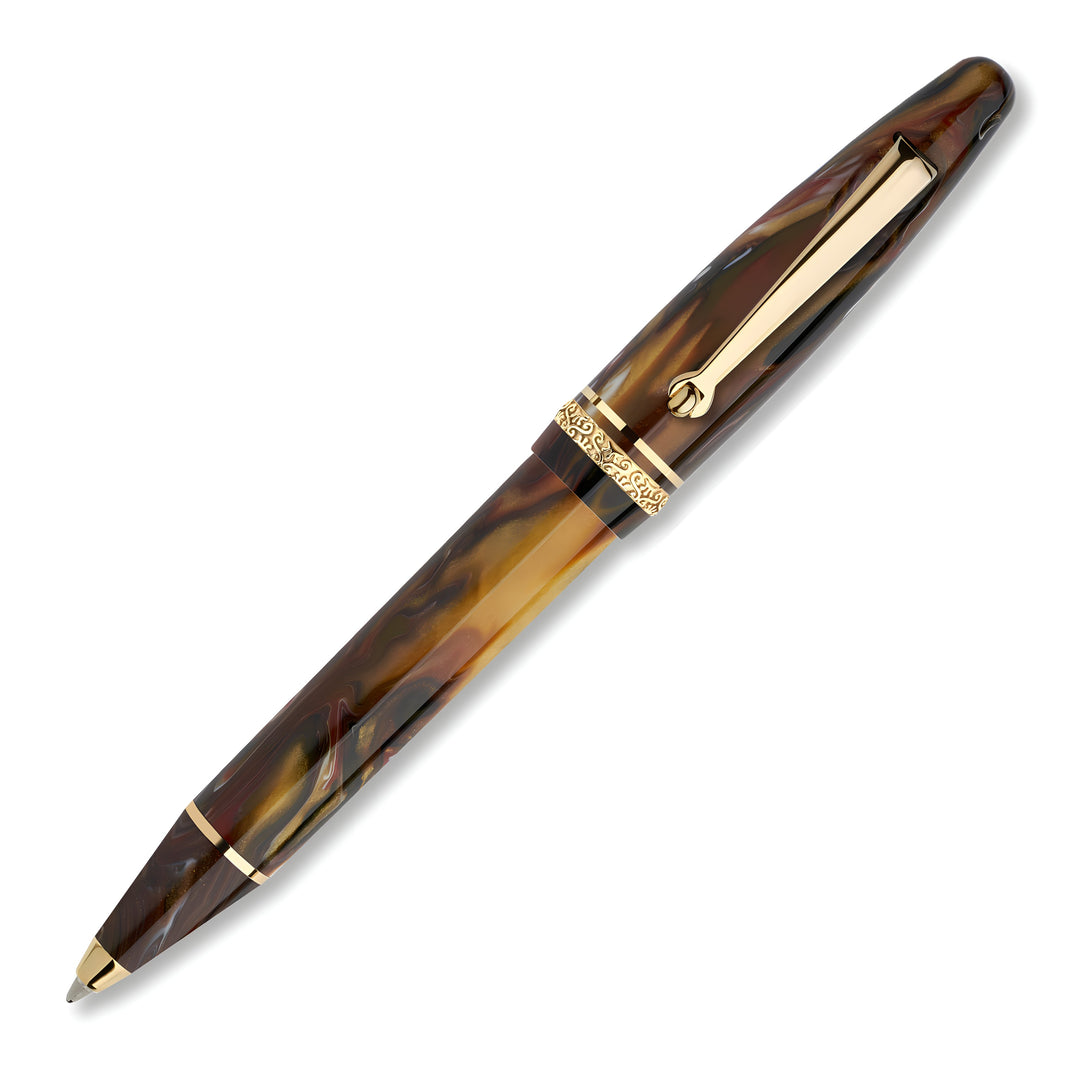 Maiora Ultra Ogiva Golden Age Ballpoint Pen, Fire & Gold