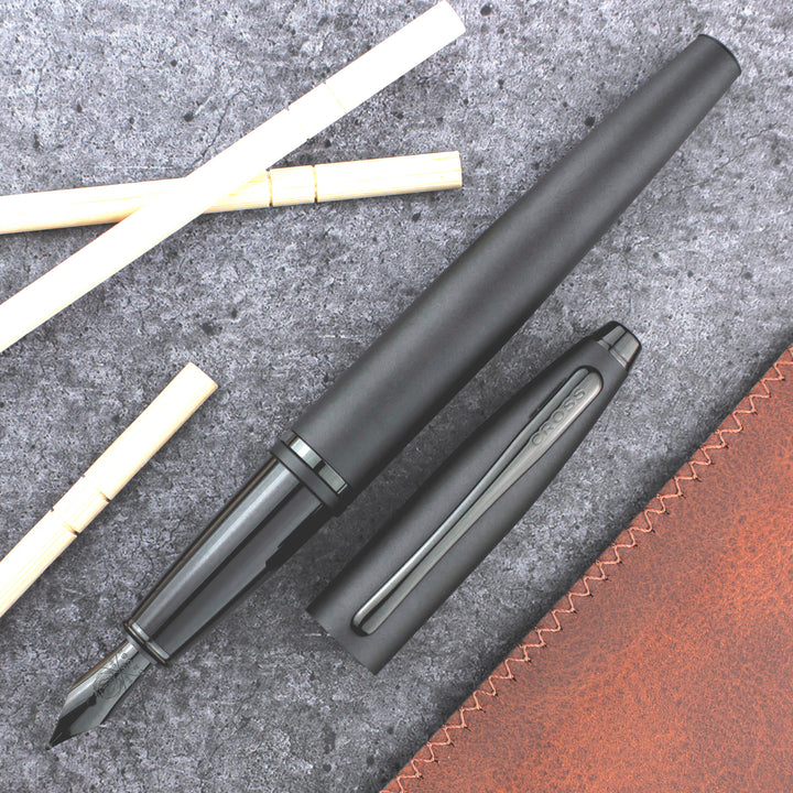 Cross Calais Fountain Pen, Stealth Black, Medium