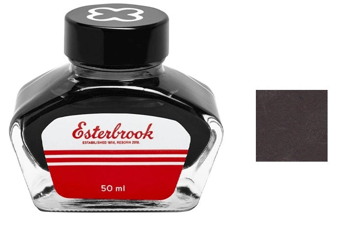 Esterbrook Fountain Pen Ink Bottle, 50ml, Ebony Black