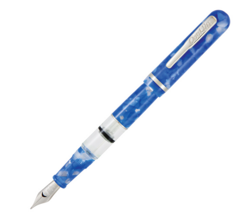 Conklin Heritage Word Gauge Blue Fountain Pen