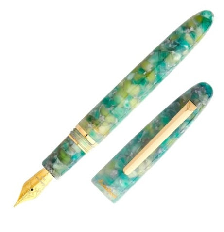 Esterbrook Estie Standard Fountain Pen, Sea Glass, Gold Trim