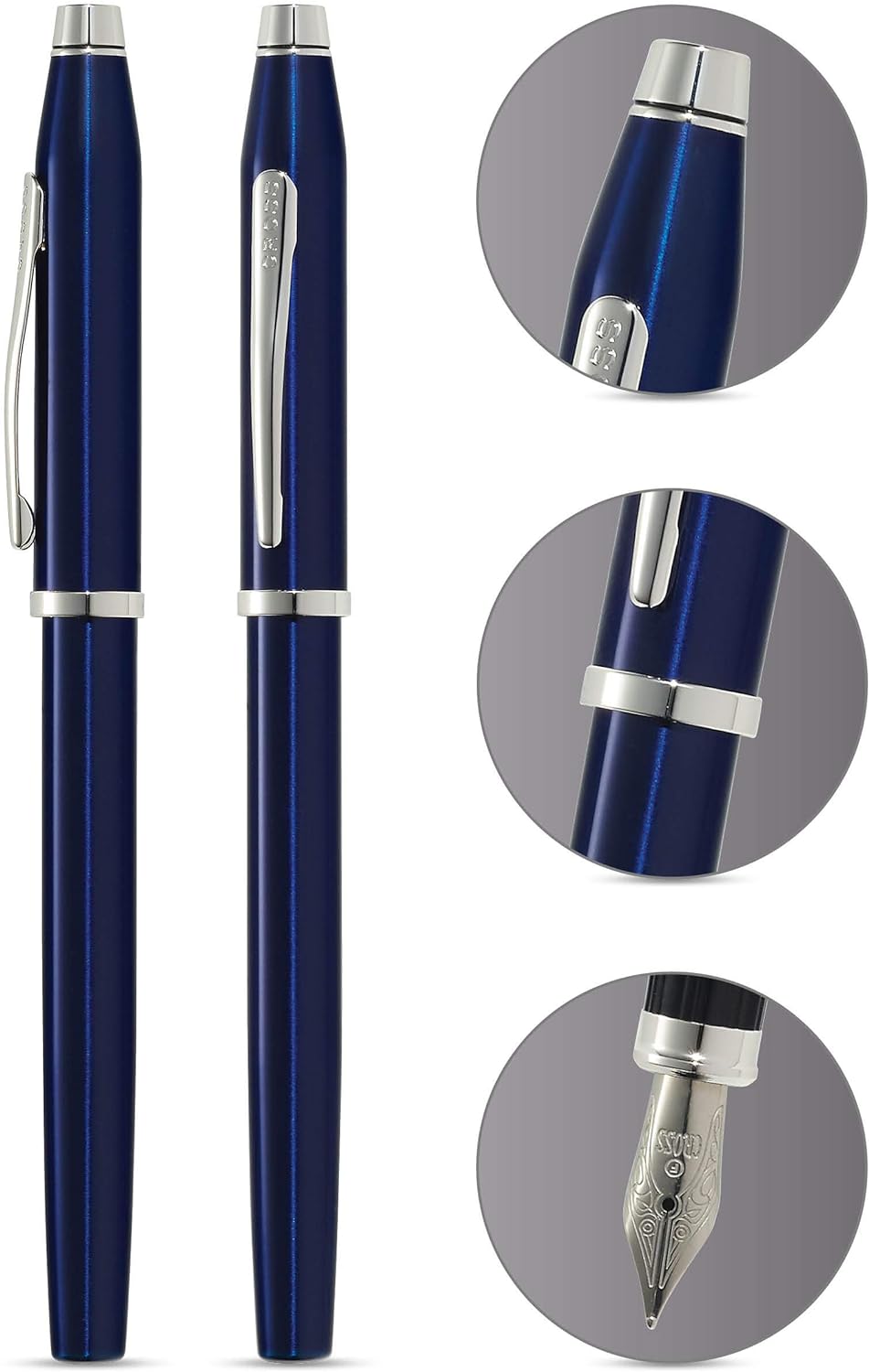 Cross Century II Translucent Blue Fountain Pen, Fine Nib