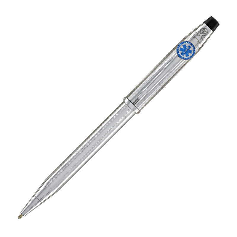 Cross Century II Ballpoint Pen, Polished Chrome, EMT Logo