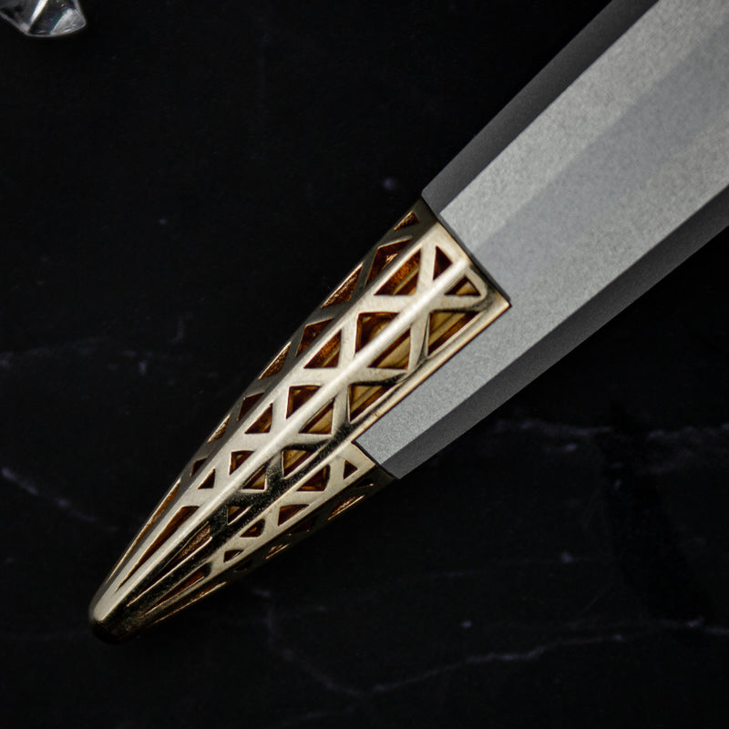 Diplomat Limited Edition Zepp Fountain Pen, Chrome, Gold Trim