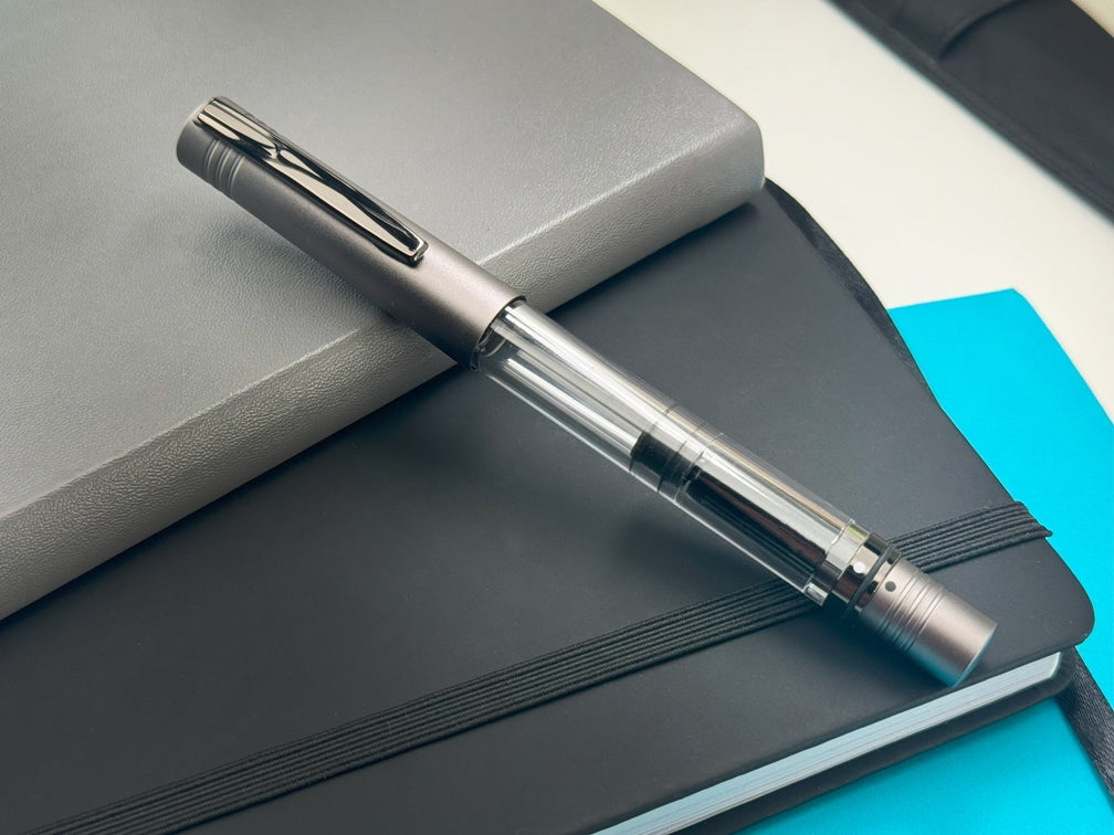 Monteverde MP1 Piston Filler Fountain Pen, Coal Grey