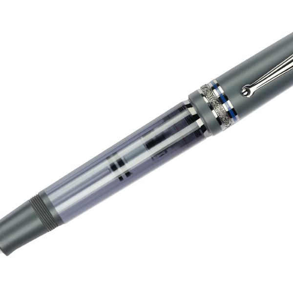 Delta Prestige Matte Limited Edition Fountain Pen, Palladium Trim, 14K Nib