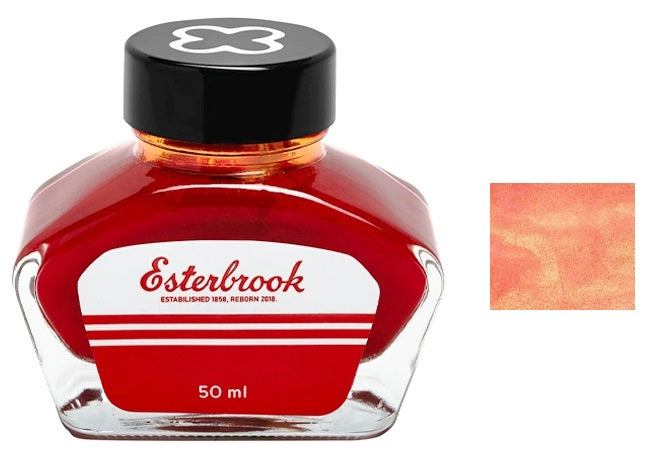 Esterbrook Fountain Pen Ink Bottle, 50ml, Tangerine Shimmer