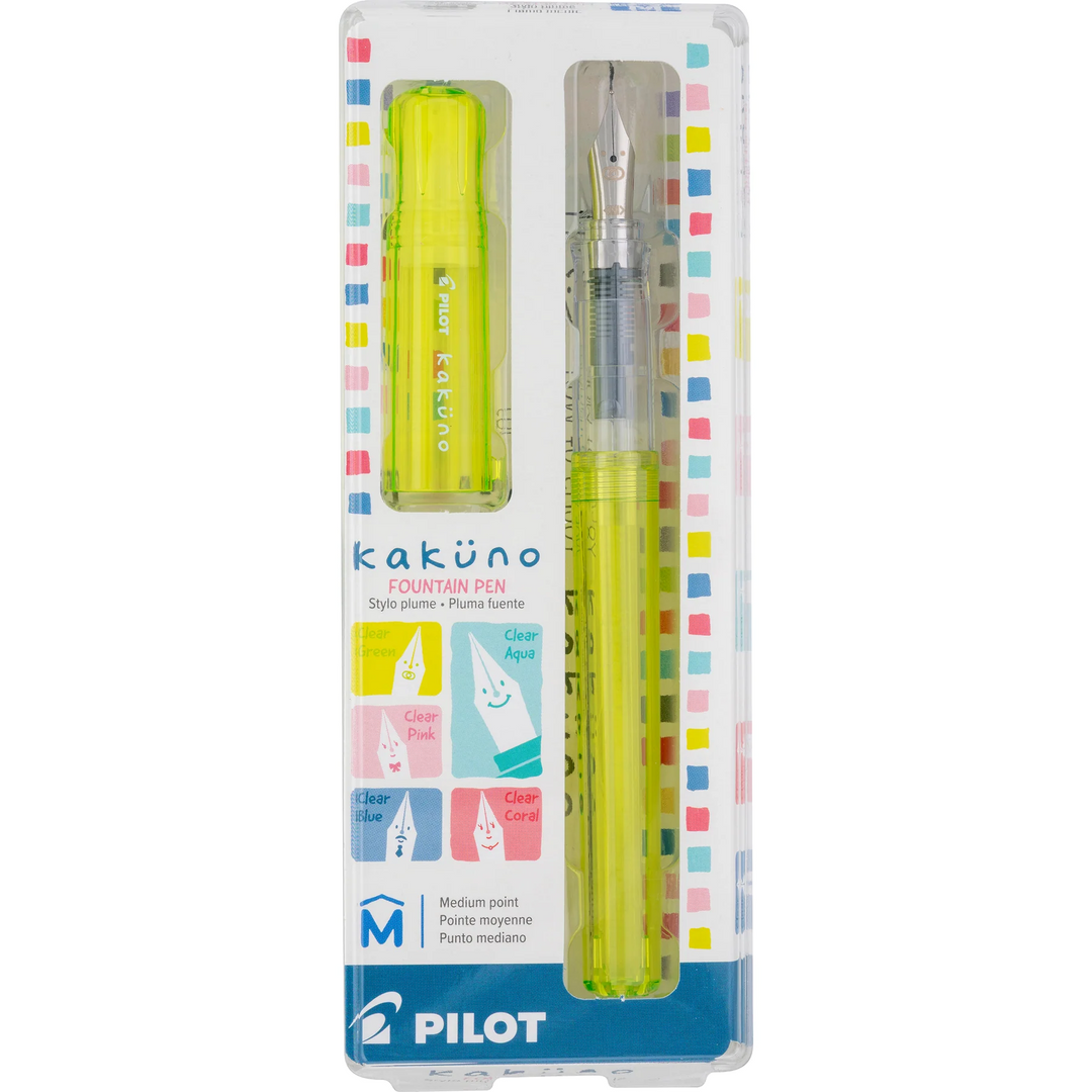 Pilot Kakuno Fountain Pen, Clear Green