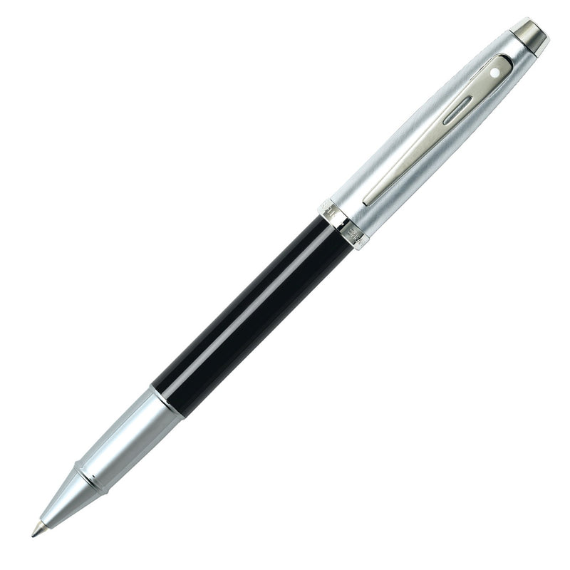 Sheaffer 100 Rollerball Pen, Brushed Chrome & Black
