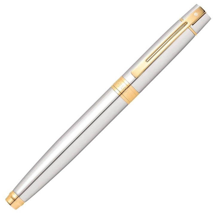 Sheaffer 300 Fountain Pen, Polished Chrome & Gold, No Box