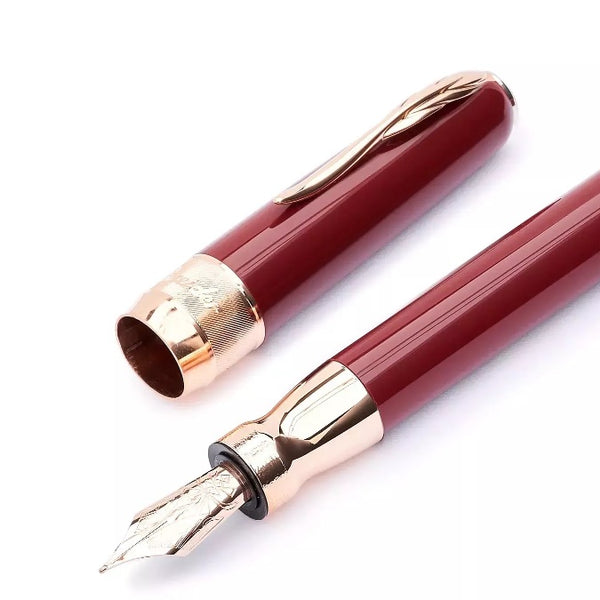 Pineider Classic Fountain Pen, Red & Rose Gold