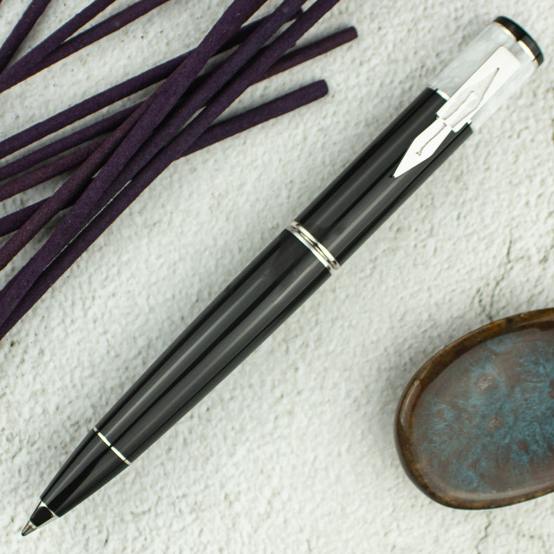 Delta Icon White/Black Ballpoint Pen