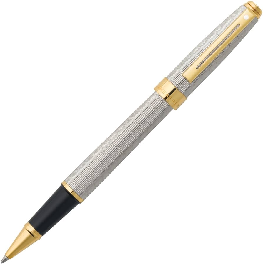 Sheaffer Prelude Signature Silver Plate & Gold Rollerball Pen, No Box