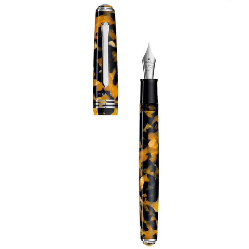 Tibaldi N60 Amber Yellow Resin Fountain Pen, Fine Nib
