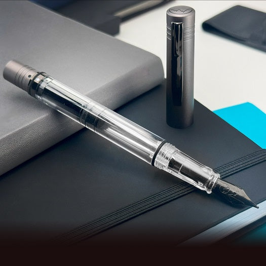 Monteverde MP1 Piston Filler Fountain Pen, Coal Grey
