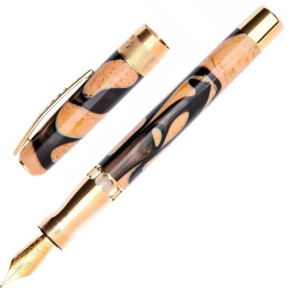 Pineider La Grande Bellezza Rock Fountain Pen, Dunes & Gold