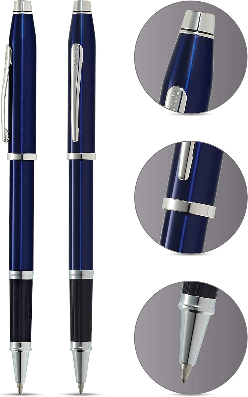Cross Century II Rollerball Pen, Translucent Blue & Chrome